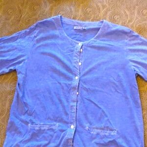 SzXL comfy cotton 3/4 sleeve button up